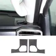 For Toyota Sequoia 2023-2024 Dash L&R AC Air Outlet Vent Cover Real Carbon Fiber