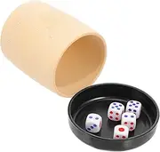 WOONEKY Dice Shaking Cups Set Ktv Bar Dice Game Cups with Dices Dice Holder for Party Entertainment