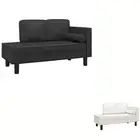 2-Seater Sofa Bed Faux Leather Sleeper Day Bed Seating Black/Cream vidaXL