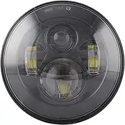 Motorcycle Headlight 7 inch LED Headlight For Harley Motor Halo DRL Light Rod Fat Boy For Heritage Softail For Slim Deluxe Switchback For Road King Motorcycle B
