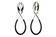 Bugatti Kiss Salad Tongs 2-piece Set - Black/Gold/Chrome