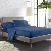 Double Size Ocean Color 1000TC 100% Cotton Fittd Sheet Flat Sheet Pillowcase Set