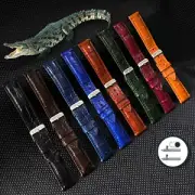 Flat Crocodile Leather Watch Strap MenReal Alligator Watch Band Quick Release