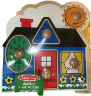 Melissa & Doug Fresh Start - Jumbo Knob Wooden Puzzle- First Shapes