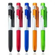 5Pcs Multifunctional Ballpoint Pen with Stylus Pen, Led Light, Phone Stand
