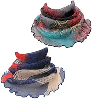 [Yardenfun] Lightweight Soft Breathable Chiffon Women Mask Scarf Neckerchief Fashion Design Random Style