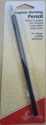 Quilters Template Marking Pencil, draw on template plastic, moist cloth removal.