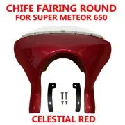 "CHIFE FAIRING ROUND ,CELESTIAL RED" FIT FOR ROYAL ENFIELD SUPER METEOR 650