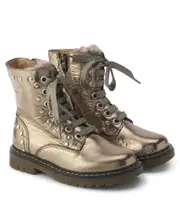 [Pom d'Api] Pom d'Api Sid metallic leather combat boots UK 12 gold
