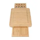 Charcuterie Board Set Cheese Board Serving Tray Platter With Double Side Draw ES