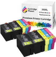 10 Pack (4BK,2C,2M,2Y) Compatible Ink for Epson 252XL for Epson Workforce WF-3620 WF-3640 WF-7610 WF-7620 WF-7710 WF-7720 WF-7725