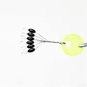 YINGHUA 10 Group Rubber Space Beans Fishing Float Sea Carp Fly Fishing Black Rubber Oval Stopper Fishing Bobber Float Bean (Color : S 10 Groups-n)
