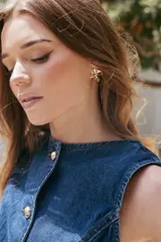 [PUP38] Honey Earrings - Gold Gold