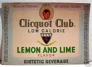 Vintage Clicquot Club Lemon Lime Soda Label Millas Mass