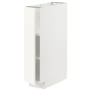 METOD base cabinet with shelves, white/Vallstena white, 20x60x80 cm