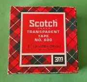 Vintage Roll Scotch Brand Transparent Tape No. 600 New Old Stock Sealed