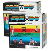 Fabrication Enterprises 10-5655 Cando Twin-Pak Latex-Free Exercise Band Blac...
