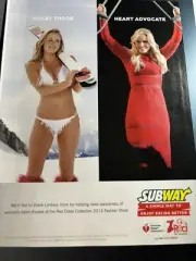2014 Print Ad Of Lindsey Vonn For Subway: Heart Throb Heart Advocate