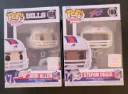 Funko Pop #169 & #160 NFL Bills Josh Allen and Stefon Diggs New Look