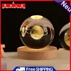 3D Crystal Ball Table Lamps with Wood Base Crystal Ball Lamp for Bedroom Decor