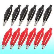 12 Pcs Plastic Boots Coated Metal Alligator Clips 47mm Length