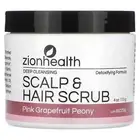 2 X Zion Health, Scalp & Hair Scrub with Biotin, Pink Grapefruit Peony, 4 oz (11