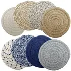 Set of Coasters with Holder,Colors Drink Coasters,Thick Cotton 8 Colors 8