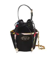 logo-plaque bucket bag One size Black