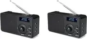 Binxind 2X Portable + Digital Radio Wireless Bluetooth Stereo Speaker LCD Display Outdoor Headset Support Alarm Clock FM AUX