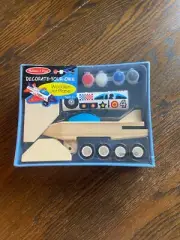 Melissa & Doug Decorate-Your-Own Wooden Jet Plane. New in Unopened Box
