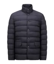 Moncler Malinvern Button-Up Down Jacket 3,5,6 navy blue