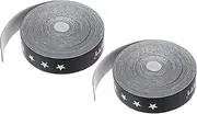 uxcell 16.4ft/5M Badminton Racket Head Protector Sticker 0.7in Width, 2 Pack PU Racquet Guard Tape Racket Frame Stickers Wear-Resistant, Black