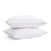 ® Goose Feathers Bed Pillows, 100% Cotton Cover, Standard Size Hotel Collecti...