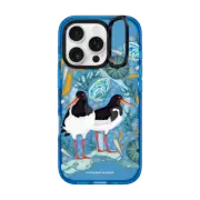 iPhone 16 Pro Impact Ring Stand Case MagSafe Compatible Oystercatchers at the Beach