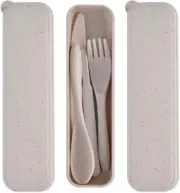 3 Sets Reusable Serving Tableware Camping Cutlery Set with Knives Fork Spoon