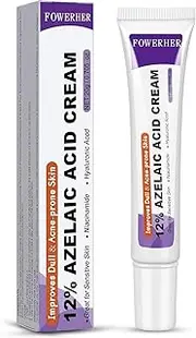 12% Azelaic Acid Cream for Face - with Niacinamide & Vitamin C to Reduce Blemishes, Even Skin Tone, Refine Texture & Boost Hydration - Azelaic Acid Cream 20g