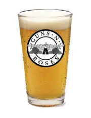 Guns N Roses - Grayscale - Rock and Roll - 16oz Pint Beer Glass Pub Barware