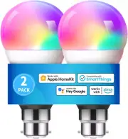 Smart Bulb Light Bulb B22 Compatible with Homekit Siri, Alexa, Google Home, Voic