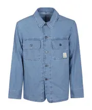 Emporio Armani Logo Patch Denim Shirt S,L,M Blue