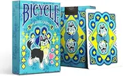 Bicycle Dog Cute Kawaii Anime Pet Playing Cards, Blue, 1 Deck