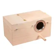 Wood Parakeet Nest Box Pet Bird House Parrot Breeding Mating Box Bird Cage Bo...