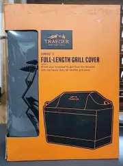 Traeger BAC601 Ironwood XL Full Length Gray Grill Cover. HD 600D Polyester