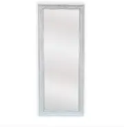 French Ornate Provinsional Style White Framed Mirror Medium Rectangular