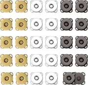 30 Sets Magnetic Snap Buttons, 14Mm Plum Magnetic Snap Closures Fastener Sewing