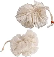 Healeved Mesh Puff Shower Body Scrubber Bathing Loofah Sponge Gentle Exfoliating Bath Ball for Safe Use Random
