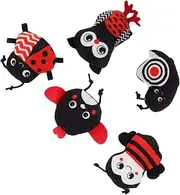 Plush Fabric Animal Toys 5pcs Storytime Puppets for Babies Learning Interactive Play