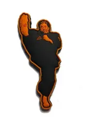 The CHUCK NORRIS KICKS EVERYTHING PVC Patch 4" X 2" (hook/loop)