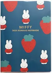 Square Miffy Notebook, 2025, A5, Monthly, Blue, 09BD-5B (Begins October 2024)