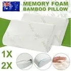 Luxury Soft Contour Bamboo Pillows Cushion Memory Foam Fabric Hypoallergenic New