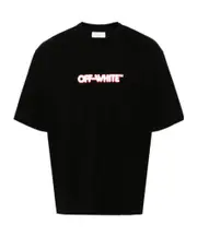Off-White Logo Printed Crewneck T-Shirt XXS,XS Black